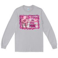 Moon Dust in october we wear pink pig Long Sleeve Tee - RanaPortraitStore