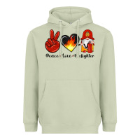 Matcha peace love firefighter Heavyweight Hoodie - Artiststas