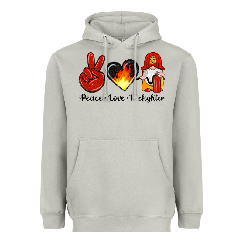 Peace Love Firefighter Heavyweight Hoodie by Artiststas | Teevron