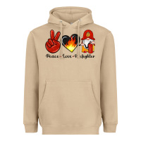 Mushroom peace love firefighter Heavyweight Hoodie - Artiststas