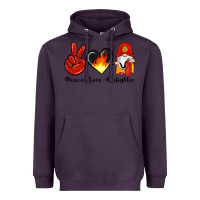 Plum peace love firefighter Heavyweight Hoodie - Artiststas