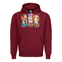 Burgundy east nail hustler Zipper Hoodie - RacoonDesign