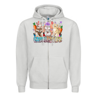 Dove Grey east nail hustler Zipper Hoodie - RacoonDesign