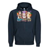 Navy east nail hustler Zipper Hoodie - RacoonDesign