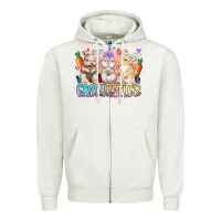 Oatmeal Heather east nail hustler Zipper Hoodie - RacoonDesign