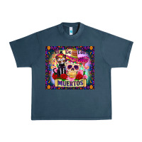 Midnight Navy dia de los muertos Urban Heavy Tee - Zillion Design Studio