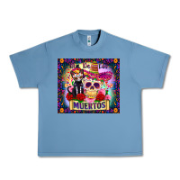 Pebble Blue dia de los muertos Urban Heavy Tee - Zillion Design Studio