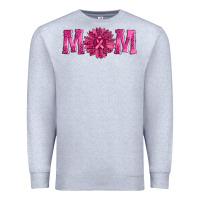 Heather Grey breast cancer mom sunflower Premium Sweatshirt - AdoDesignShop
