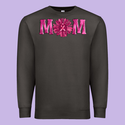 Breast Cancer Mom Sunflower Premium Sweatshirt Designed By Adodesignshop