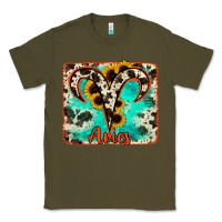 Army Green aries turquoise cowhide Classic Tee - RanaPortraitStore