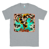 Heather Grey aries turquoise cowhide Classic Tee - RanaPortraitStore