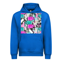 Cobalt nail polish with cowhide and plaid seamless pattern bbs Urban Hoodie - BundleAndBundleShop