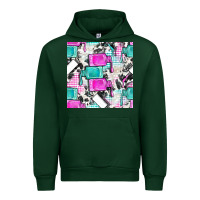 Forest Green nail polish with cowhide and plaid seamless pattern bbs Urban Hoodie - BundleAndBundleShop