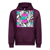 Mauve Wine nail polish with cowhide and plaid seamless pattern bbs Urban Hoodie - BundleAndBundleShop