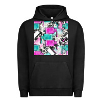 Pigment Black nail polish with cowhide and plaid seamless pattern bbs Urban Hoodie - BundleAndBundleShop