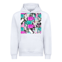 White nail polish with cowhide and plaid seamless pattern bbs Urban Hoodie - BundleAndBundleShop
