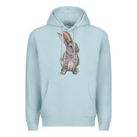 Blue Mist Easter bunny Premium Hoodie - NancyCooperArtShop