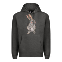 Charcoal Heather Easter bunny Premium Hoodie - NancyCooperArtShop