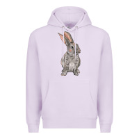 Lilac Easter bunny Premium Hoodie - NancyCooperArtShop