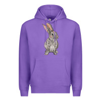 Purple Easter bunny Premium Hoodie - NancyCooperArtShop