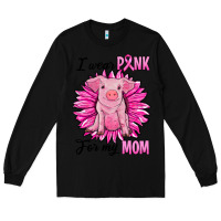 Black i wear pink for my mom pig Long Sleeve Tee - RanaPortraitStore