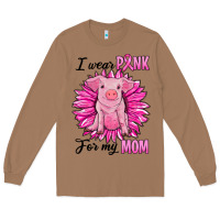 Toasted Coconut i wear pink for my mom pig Long Sleeve Tee - RanaPortraitStore