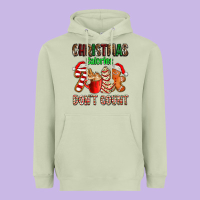 Christmas Calories Dont Count With  Christmas Tree Cake And Cookies Ad Heavyweight Hoodie Designed By Adodesignshop