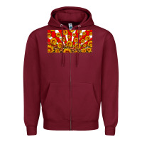 Burgundy usa sunflowers leopard license plate Zipper Hoodie - HRA Design Shop