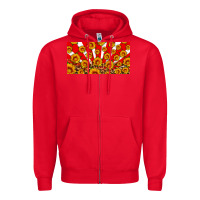 Red usa sunflowers leopard license plate Zipper Hoodie - HRA Design Shop