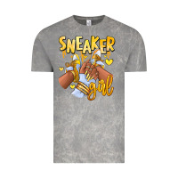 Cloud Rock yellow sneaker girl afro woman Vintage Tee - RanaPortraitStore