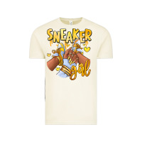 Vintage Arctic yellow sneaker girl afro woman Vintage Tee - RanaPortraitStore