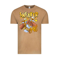 Vintage Camel yellow sneaker girl afro woman Vintage Tee - RanaPortraitStore