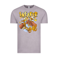 Vintage Zinc yellow sneaker girl afro woman Vintage Tee - RanaPortraitStore