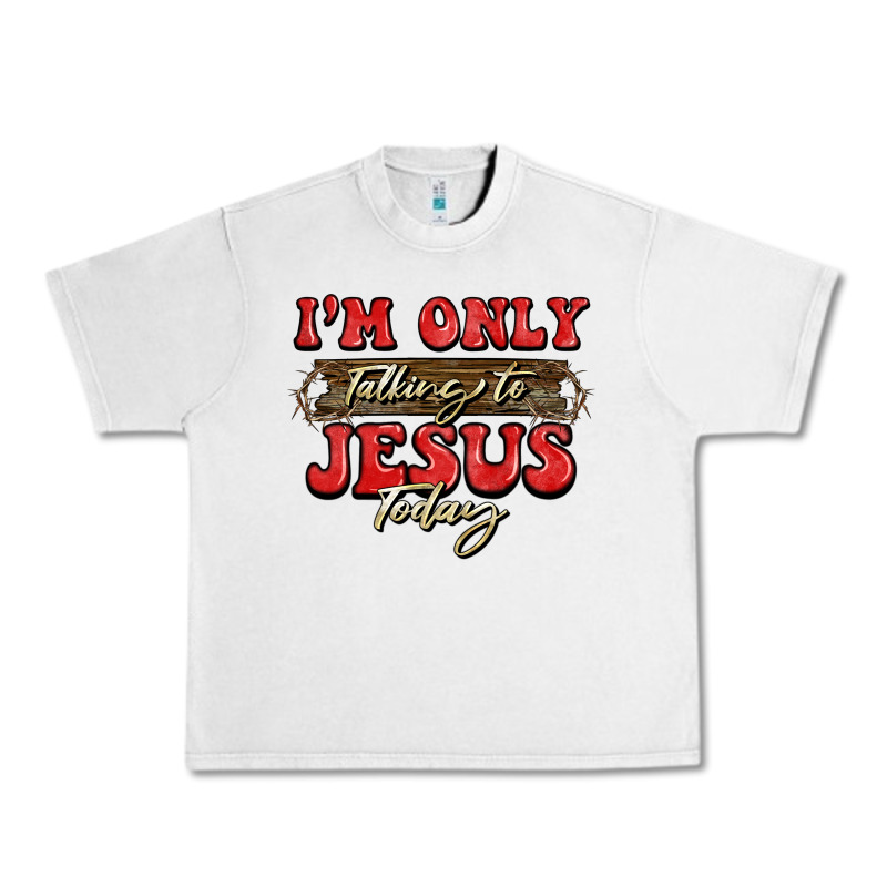 I'm Only Talking To Jesus Today Christmas Urban Heavy Tee by BarkalooDesign | Teevron