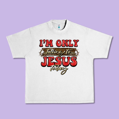I'm Only Talking To Jesus Today Christmas Urban Heavy Tee Designed By Barkaloodesign