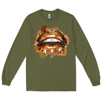 Army Green melanin lips Long Sleeve Tee - Zillion Design Studio