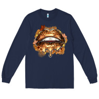 Navy melanin lips Long Sleeve Tee - Zillion Design Studio