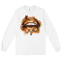 White melanin lips Long Sleeve Tee - Zillion Design Studio