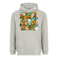 Moon Dust sunflowers and goat western seamless pattern Heavyweight Hoodie - BundleAndBundleShop