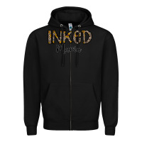 Black ınked mama Zipper Hoodie - CowhideDigitalArt