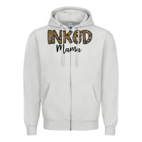 Dove Grey ınked mama Zipper Hoodie - CowhideDigitalArt