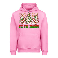 Fuchsia Pink tis' the season with christmas cakes  bbs Urban Hoodie - BundleAndBundleShop