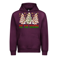Mauve Wine tis' the season with christmas cakes  bbs Urban Hoodie - BundleAndBundleShop