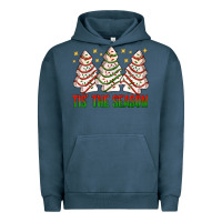 Pigment Midnight Navy tis' the season with christmas cakes  bbs Urban Hoodie - BundleAndBundleShop