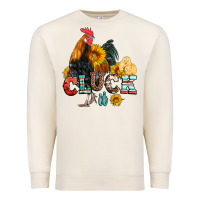 Sandshell cluck it coop animals hen and chick aztec serape leopard Premium Sweatshirt - Artiststas