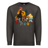 Smoke cluck it coop animals hen and chick aztec serape leopard Premium Sweatshirt - Artiststas