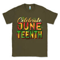 Army Green Celebrate juneteenth Classic Tee - Zillion Design Studio