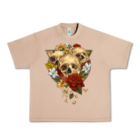 Burro Triangle Flower Skeletons Urban Heavy Tee - RanaPortraitStore