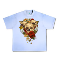 Grape Ice Triangle Flower Skeletons Urban Heavy Tee - RanaPortraitStore
