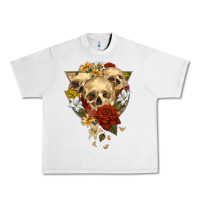 Lunar Rock Triangle Flower Skeletons Urban Heavy Tee - RanaPortraitStore